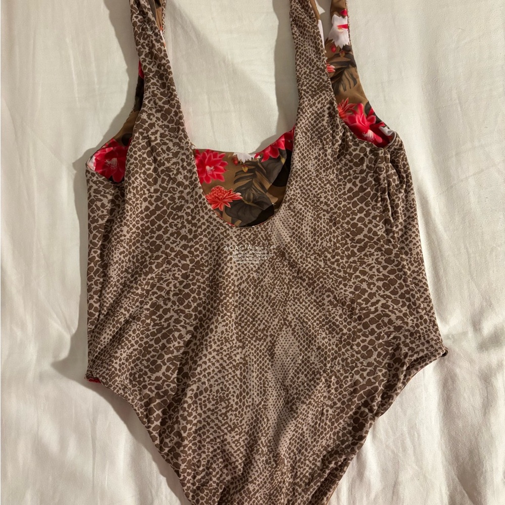 Acacia Swimwear One Piece - Red And Brown Floral - image 4